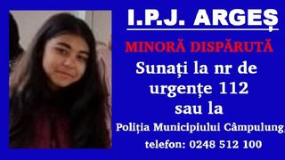 O minoră din Argeș a plecat de acasă și nu s-a mai întors. Autoritățile cer ajutorul populației