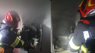 Bancomat &icirc;n flăcări la Mediaș