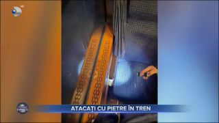 Atacați cu pietre în tren
