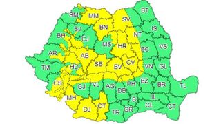 UPDATE-Cod galben de viscol extins p&acirc;nă vineri, 3 februarie. Zonele &icirc;n care va ninge 