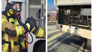 Un autobuz cu 50 de pasageri a luat foc în Prahova