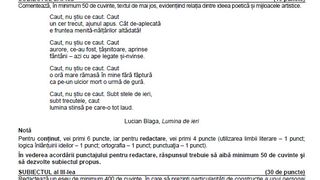 Simulare BAC 2023 subiecte Rom&acirc;nă. 