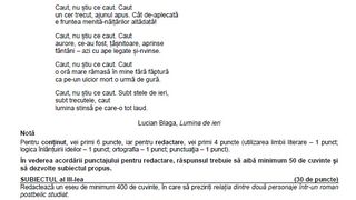 Simulare BAC 2023 subiecte Rom&acirc;nă. 