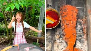 Amendă uriașă pentru o influenceriță după ce a mâncat un rechin întreg