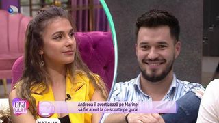 Natalia și Marinel, cameră roșie cu surprize. Ce pariu a pus Marinel cu băieții