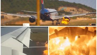 Un avion rusesc cu 300 de pasageri la bord a luat foc după decolare (VIDEO)