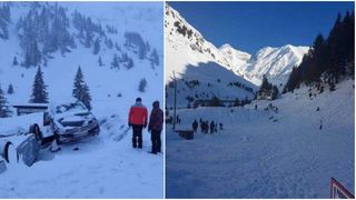 VIDEO- Turiștii care s-au aventurat până la Capra, cabana lovită de avalanșă, riscă penalizări grave. Drumul pentru mașini este închis de autorități
