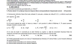 Simulare BAC 2023 subiecte Fizică.
