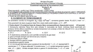 Simulare BAC 2023 subiecte Fizică.