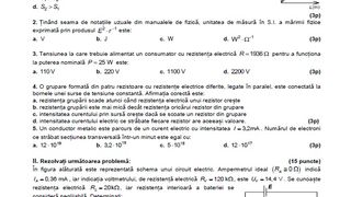 Simulare BAC 2023 subiecte Fizică.