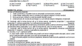 Simulare BAC 2023 subiecte Logică.