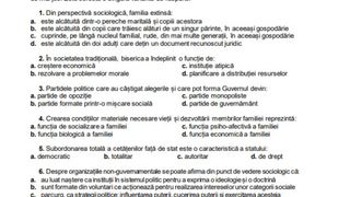 Simulare BAC 2023 subiecte Sociologie. Posibile subiecte pentru proba la alegere!