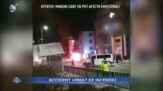 Accident urmat de incendiu