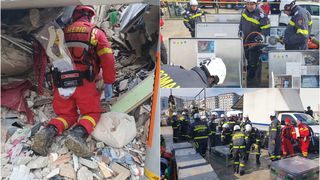 FOTO/VIDEO - Imagini impresionante din timpul misiunii de salvare-căutare a echipei de sprijin din România, pentru recuperarea persoanelor prinse sub dărâmături în Turcia