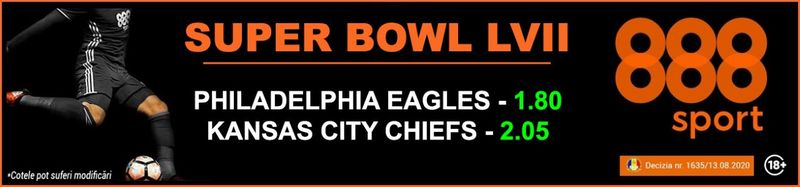 Super Bowl LVII se joacă în noaptea de duminică spre luni: Kansas City Chiefs și Philadelphia Eagles se duelează în Arizona