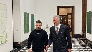 Președintele Ucrainei a fost primit de Regele Filip al Belgiei