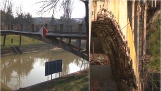 La un pas de tragedie de Ziua îndrăgostiților. Podul Îndrăgostiților din Timișoara a fost pe cale să se prăbușească