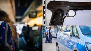 Un român a fost prins înarmat într-un autocar care venea din Italia. A încercat să scape de pistol chiar în fața polițiștilor