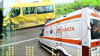 Accident grav. Un copil a fost rănit, în urma unui accident cu un microbuz școlar