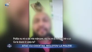 Atac cu cocktail Molotov la poliție