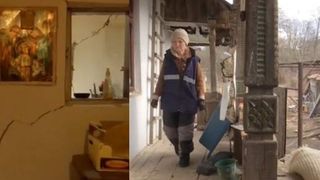 O familie de români s-a mutat în coteț de frica cutremurului: „Am amenajat cu folie de plastic şi am separat acolo, aşa am dormit"