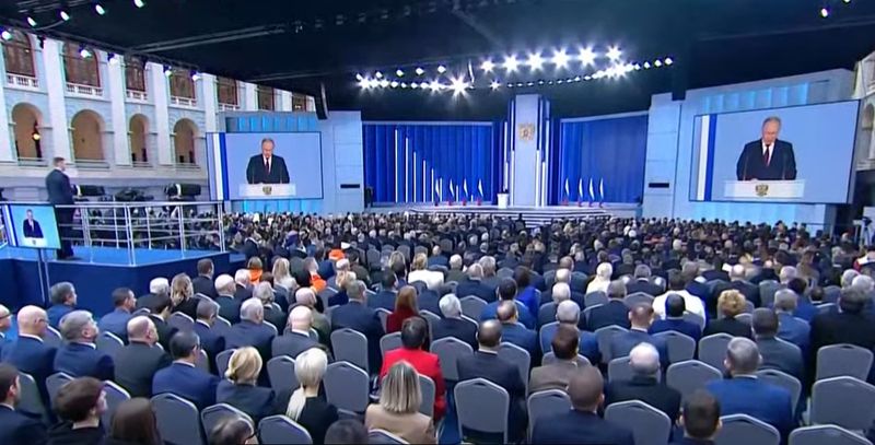 Discursul lui Vladimir Putin, după un an de război: NATO a jucat ”un joc murdar”, ei au început războiul