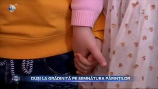 Duși la grădiniță pe semnătura părinților