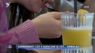 Experiment - c&acirc;t e m&acirc;ncare și c&acirc;t... ambalaj