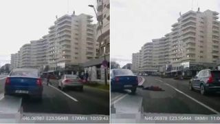 VIDEO - Noi informații în cazul bărbatului întins pe stradă la Alba Iulia: polițiștii vor să sancționeze șoferii care au trecut nepăsători pe lângă el