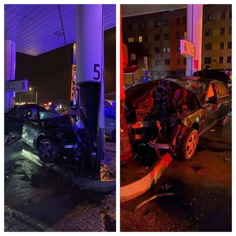 Un TIR încărcat cu butelii de voiaj s-a răsturnat pe partea carosabilă, pe raza localității Vadu Moldovei