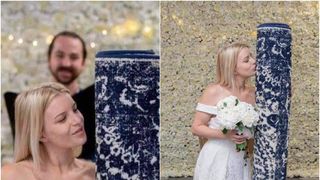 FOTO - Dragostea nu are limite! O femeie s-a căsătorit cu un covor după ce a divorțat de soțul său: „Le-am spus tuturor despre cât de mult îl iubesc”