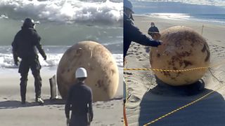 S-a aflat ce era, de fapt, bila uriașă de fier de pe plaja din Japonia. Enigma a fost elucidată!