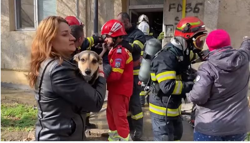 16 oameni, dintre care 4 copii au fost evacuați din apartamentul din Constanța unde a izbucnit incendiul