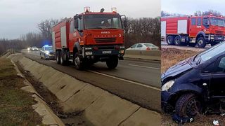 Accident rutier cumplit. O șoferită s-a răsturnat cu mașina pe câmp