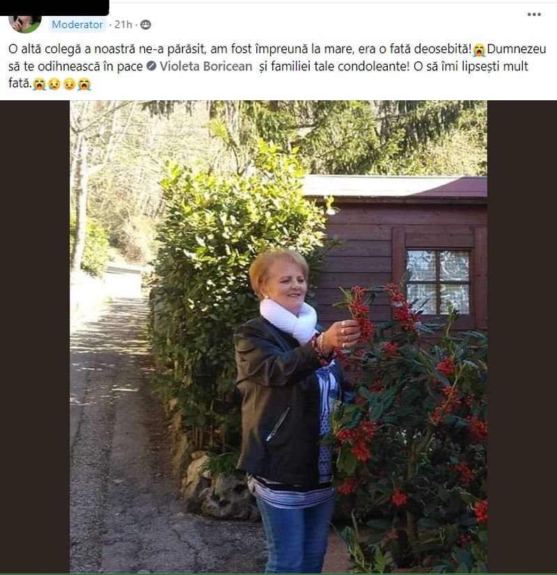 Violeta s-a stins din viață după ce a lucrat o viață întreagă ca îngrijitoare în Italia. Românca a fost omagiată de colege