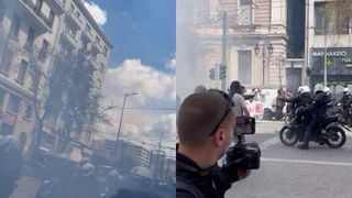 Ciocniri violente între manifestanţi şi poliţie în timpul unui miting după accidentul feroviar de marţi