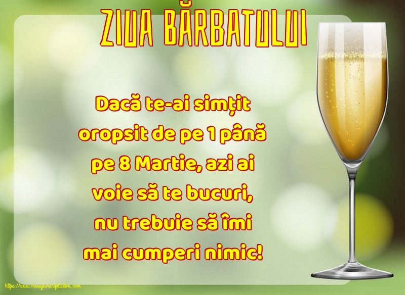 Mesaje de 9 martie 2023: cand se sarbatoreste, de fapt, Ziua Barbatului?