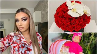 Laura Mina - realizatoarea aranajamente din flori de săpun