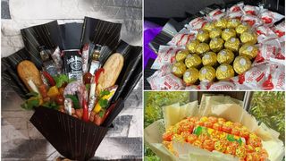 Un buchet de ciocolată, costă în jurul sumei de 160 de lei