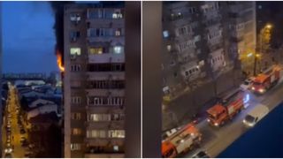 VIDEO- Incendiu provocat de o fată de 16 ani în Capitală! Tânăra a vrut să ardă niște poze vechi