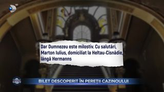 Bilet descoperit &icirc;n pereții Cazinoului