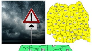 ANM a emis un Cod galben de ploi și vânt valabil în toată  țară