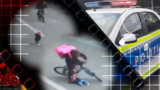 Un curier pe bicicletă a fost reținut după ce a lovit o fetiță de doi ani