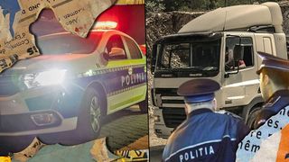 VIDEO- Șofer de TIR băut, oprit de către polițiștii din Bacău