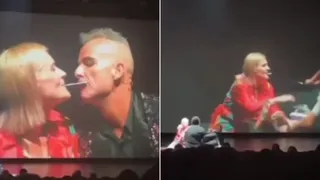 VIDEO. Un magician a fost bătut pe scenă,  după un "număr periculos" cu o femeie