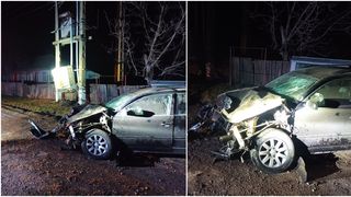 FOTO - Accident grav în Mihălășeni, județul Botoșani: șoferul a fost transportat la spital