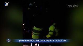 Șofer beat, scos cu forța de la volan