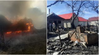 Incendiu de proporții în Homocea, județul Vrancea! Două gospodării au fost afectate