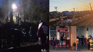 Vagoanele deraiate la Roșiorii de Vede au fost repuse pe șine după 17 ore