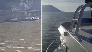 VIDEO - Poliția este în alertă! Căutări disperate după ce un marinar a căzut peste bordul unui vas, în zona Orșova